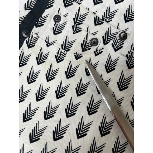 Rag & Bone For Intermix White/Black Arrow Tuxedo Stripe Boho Hipster sz 29 - Picture 10 of 12